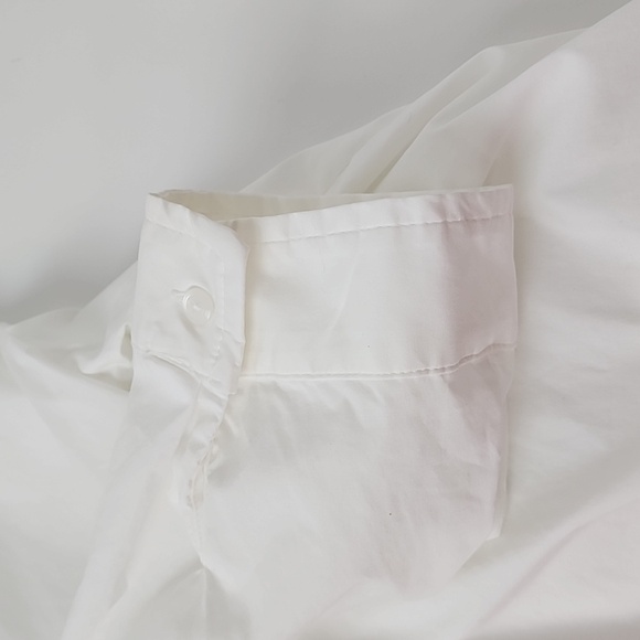 isabel Maternity by Ingrid & Isabel Side Pleated Popover Blouse White - Picture 11 of 14